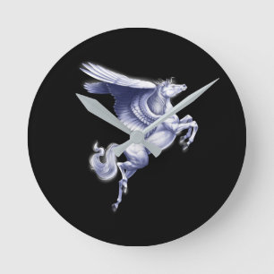 Mythical Pegasus Round Clock