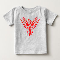 Mythical Phoenix Bird Rising Logo (Red)