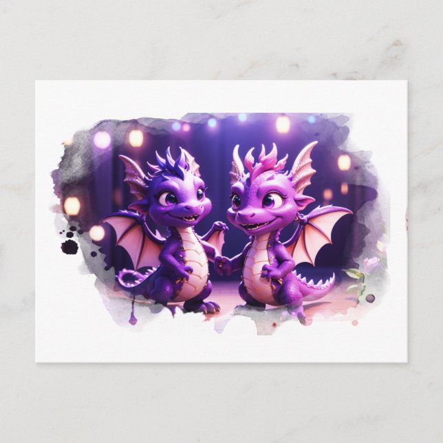 *~* Mythical PHOTO Invite Dragon AP48 Postcard (Front)