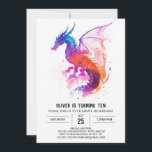 Mythical Printable Kids Dragon Birthday Invitation<br><div class="desc">Customise your celebration with our Mythical Printable Kids Dragon Birthday Invitations. These invitations are not just cards; they are canvases inviting you to design a birthday experience filled with mythical wonders. The endearing illustrations of dragons, set against a backdrop of imagination, create an atmosphere of innocence and joy. The "printable"...</div>