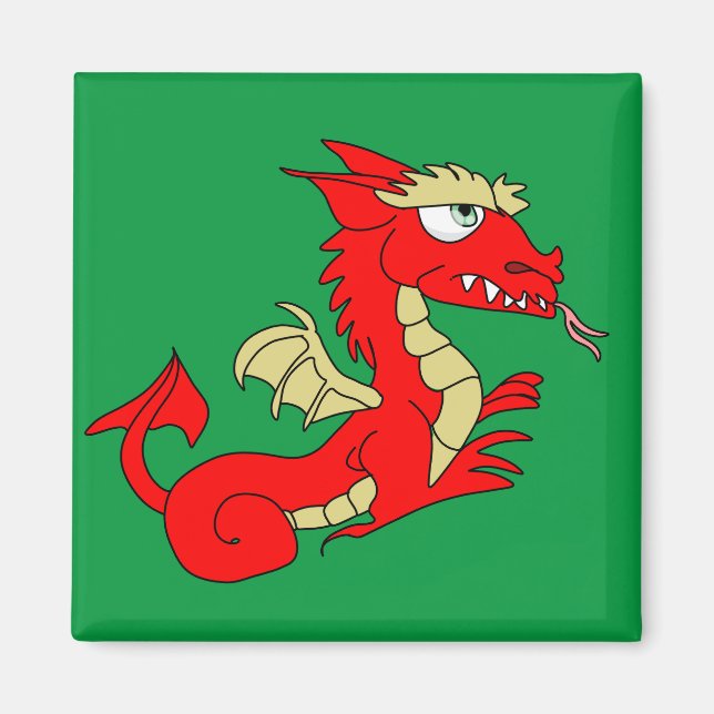 Mythical Red Wyvern Magnet (Front)