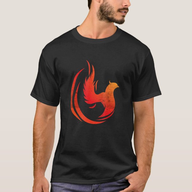 Mythical Rising Firebird Phoenix Bird Inspirationa T-Shirt (Front)
