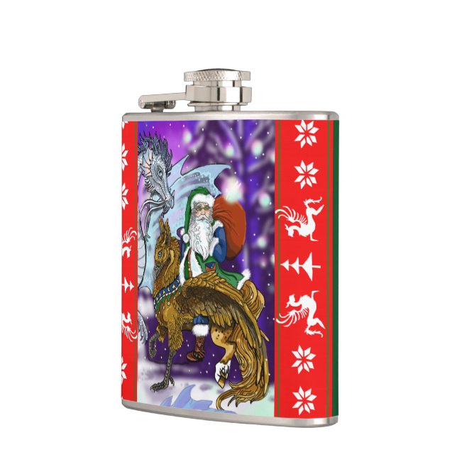 Mythical Santa Claus Hip Flask (Left)