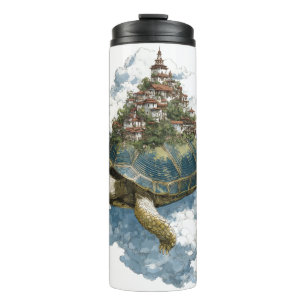Mythical Sky Tortoise Carrying a Floating City Thermal Tumbler