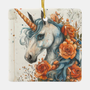 Mythical Unicorn Ceramic Ornament
