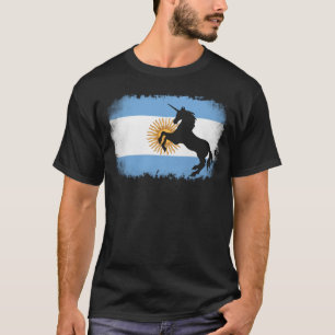 Mythical Unicorn vintage Argentina flag horse T-Shirt
