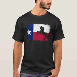 Mythical Unicorn vintage Texas Texan flag horse T-Shirt