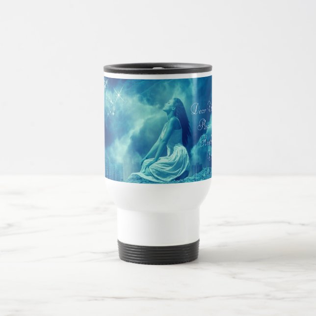 Mythical Woman Sending out Prayers to the Universe Travel Mug (Center)