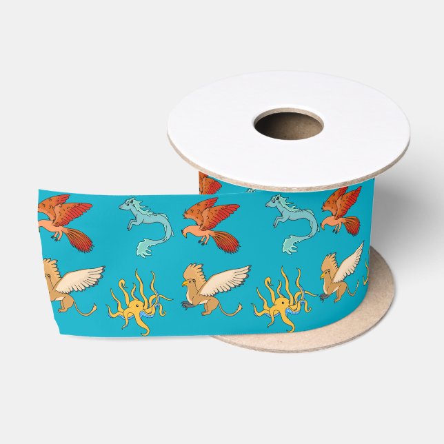 Mythological creatures satin ribbon (Spool)