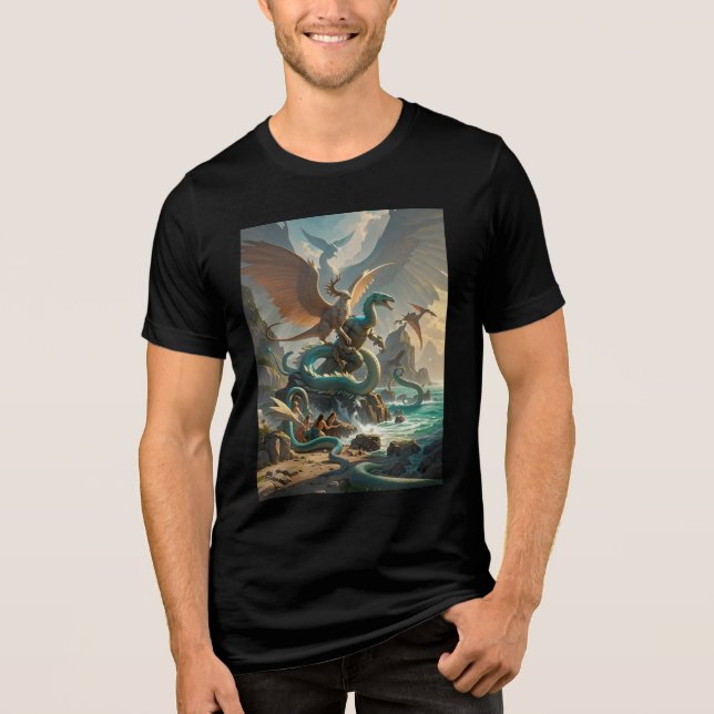 Mythological Creatures Tri-Blend Shirt (Front)