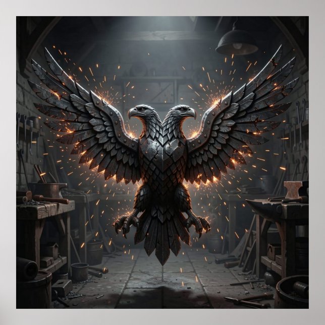 Mythological Double-Headed Eagle Ancient Anvil Cr Poster (Front)