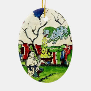 Mythological Dragon Ceramic Tree Decoration