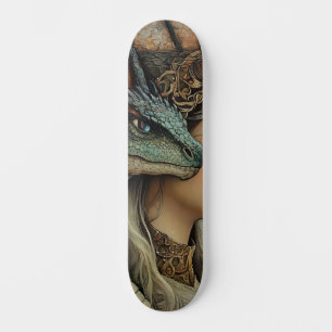 Mythological Dragon Nymph Girly Skate Deck