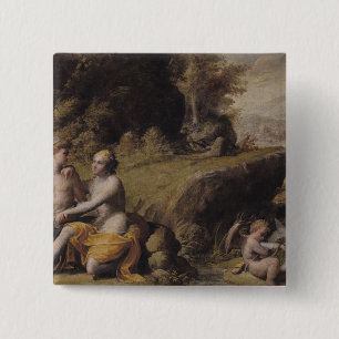 Mythological Scene 15 Cm Square Badge