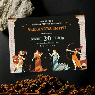Mythology goddes Heroes birthday Invitation