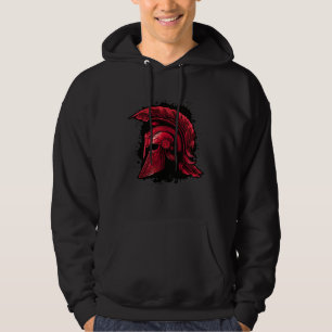 Mythology Spartan Helmet Symbol Greek Warrior Spar Hoodie