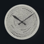 Mythos - Circle Round Clock<br><div class="desc">Mythos I by Chariklia Zarris. Circle design composed of multiple dots against a neutral background.</div>