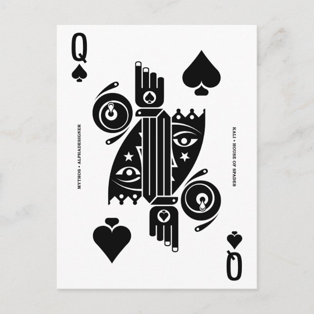 Mythos Kali Queen of Spades Postcard (Front)