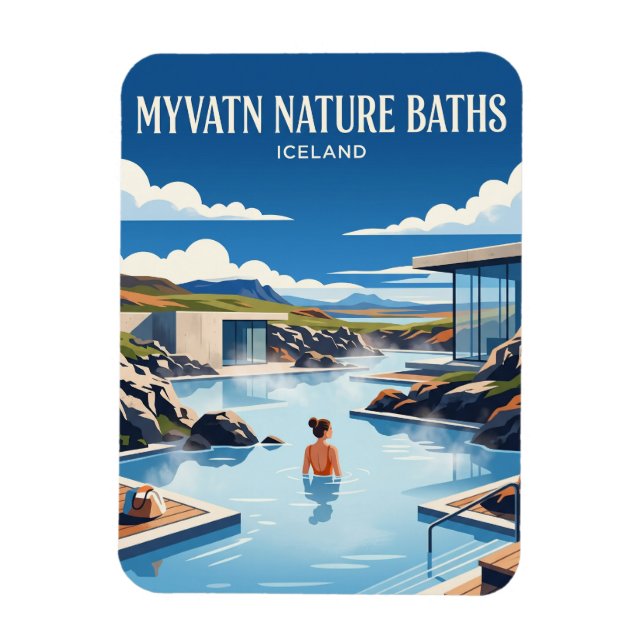 Myvatn Nature Baths Iceland Magnet (Vertical)