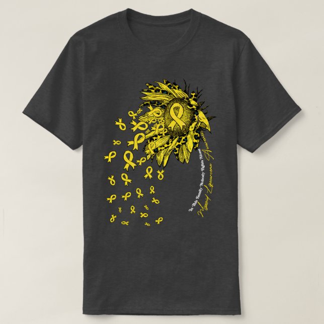Myxoid Liposarcoma Awareness sunflower nobody figh T-Shirt (Design Front)