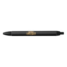 MzElyB Signature Gold Crown Black Pen