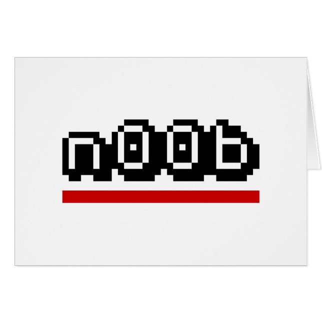 n00b greeting card (Front Horizontal)