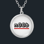n00b silver plated necklace<br><div class="desc">newbie
Globe Trotters specialises in idiosyncratic imagery from around the globe. Here you will find unique Greeting Cards, Postcards, Posters, Mousepads and more.</div>