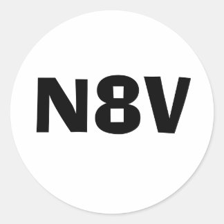 N8V decal Classic Round Sticker