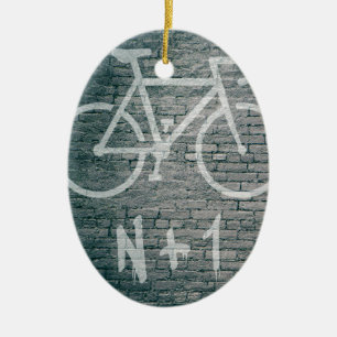 N+1 Bike Graffiti Ceramic Ornament
