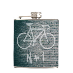 N+1 Bike Graffiti Hip Flask