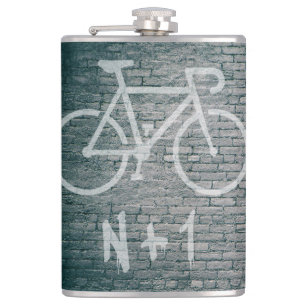 N+1 Bike Graffiti Hip Flask