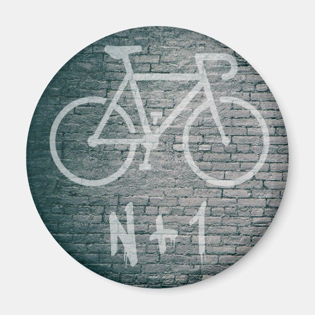 N+1 Bike Graffiti Magnet (Front)