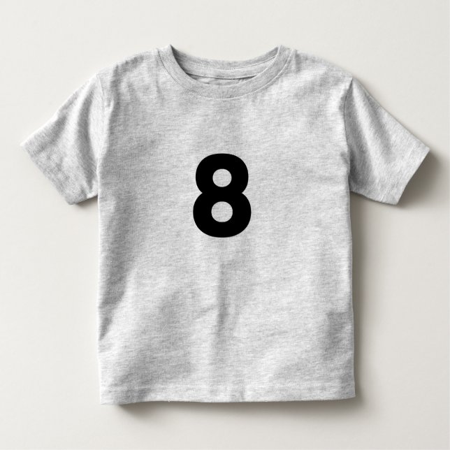 N 8, Number eight 8 Toddler T-Shirt (Front)