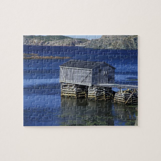 N.A., Canada, Newfoundland, Durrell. Fishing Jigsaw Puzzle (Horizontal)