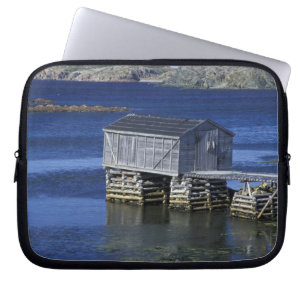N.A., Canada, Newfoundland, Durrell. Fishing Laptop Sleeve