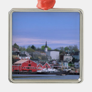 N.A. Canada, Nova Scotia. A view of Lunenburg, a Metal Ornament