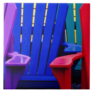 N.A. Canada, Nova Scotia, Bridgewater. Colourful 2 Ceramic Tile