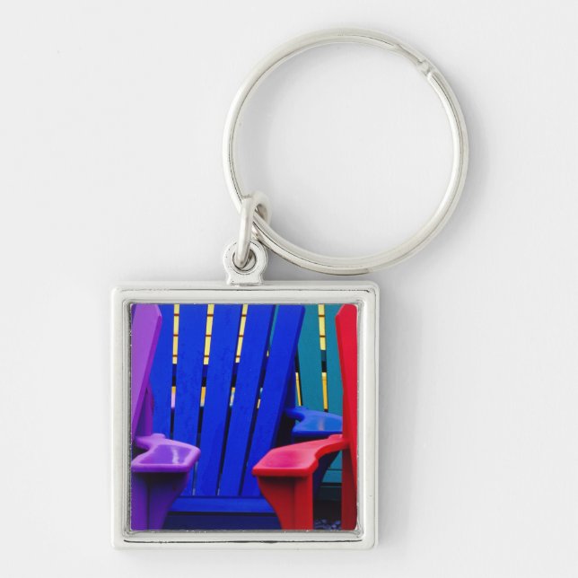 N.A. Canada, Nova Scotia, Bridgewater. Colourful 2 Key Ring (Front)