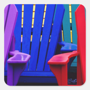 N.A. Canada, Nova Scotia, Bridgewater. Colourful 2 Square Sticker