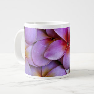 N.A., USA, Maui, Hawaii. Pink Plumeria blossoms. Large Coffee Mug