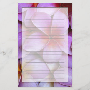 N.A., USA, Maui, Hawaii. Pink Plumeria blossoms. Stationery