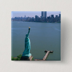 N.A., USA, New York, New York City. The Statue 15 Cm Square Badge