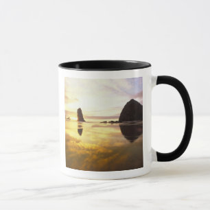 N.A., USA, Oregon, Cannon Beach Sunset with Mug