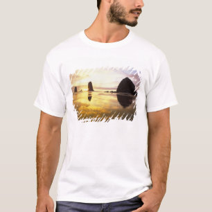 N.A., USA, Oregon, Cannon Beach Sunset with T-Shirt