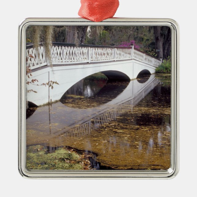 N.A., USA, South Carolina, Charleston.  Magnolia Metal Tree Decoration (Front)