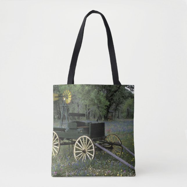 N.A., USA, Texas, Devine, Old wagon Tote Bag (Front)
