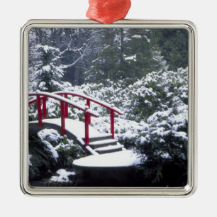 N.A., USA, Washington, Seattle. Moon bridge in Metal Ornament