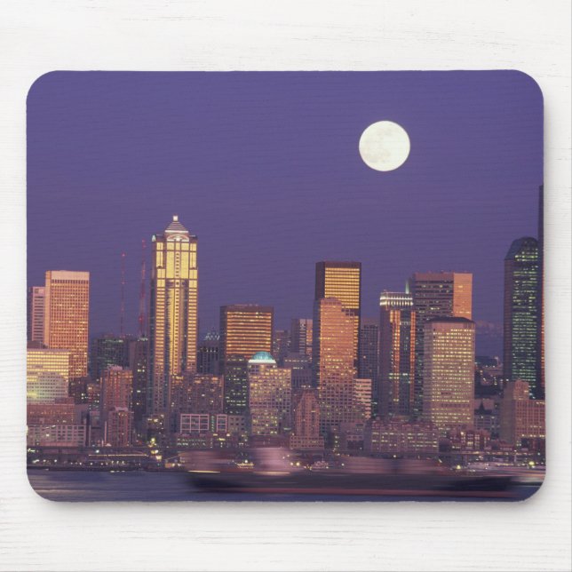 N.A., USA, Washington, Seattle Seattle skyline Mouse Pad (Front)