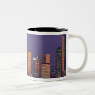 N.A., USA, Washington, Seattle Seattle skyline Two-Tone Coffee Mug