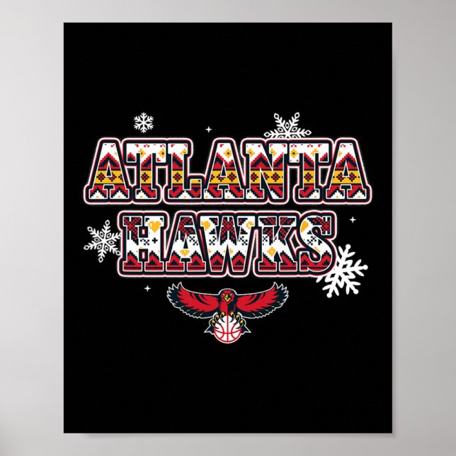 N Atlanta Hawks Christmas Ugly Sweater  Poster (Front)